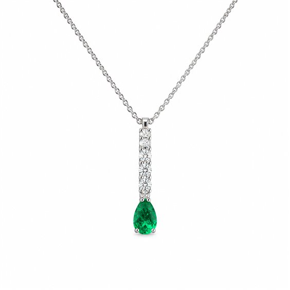 Collier Crivelli Femme in Or blanc Smeraldo 0.58 Ct 412-46009-7-5 - 412-46009-7-5